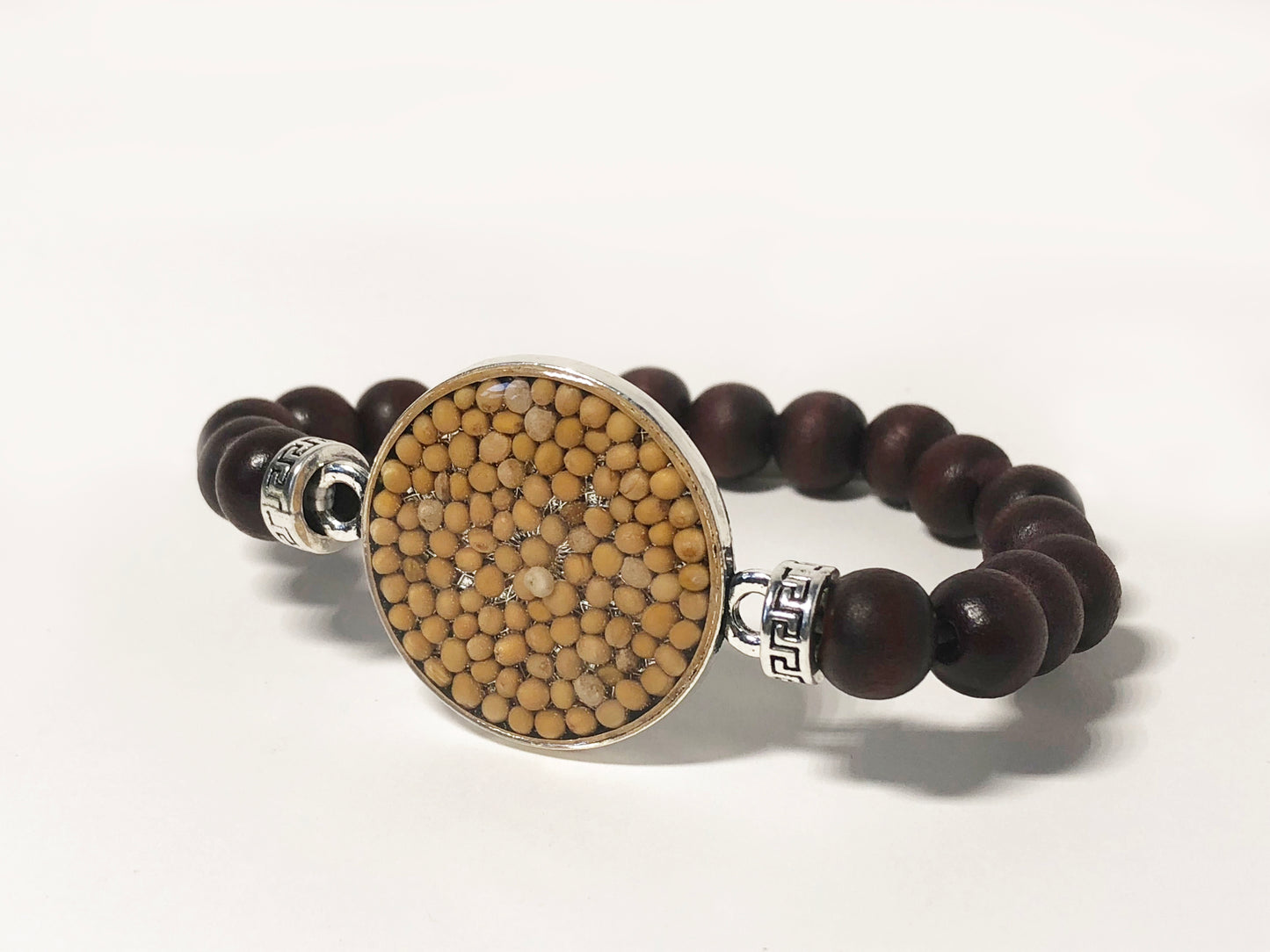 Faith Band -Dark Brown Wood Beads
